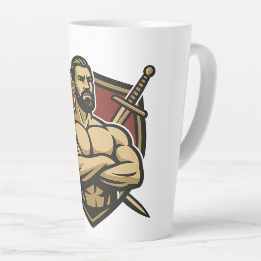 Noble Lion Shield-Mok Latte Mok (Rechterhoek)