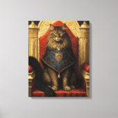 Noble Maine Coon Cat Throne Art Print (Voorkant)