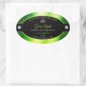 Noble noir marbré vert avec logo Étiquette produit (Sac)