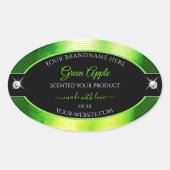 Noble noir marbré vert brillants Étiquette de prod (Devant)