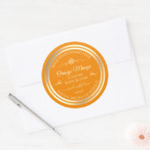 Noble Orange Étiquette de produit Gold Frame Rose (Enveloppe)
