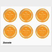 Noble Orange Étiquette de produit Gold Frame Rose (Feuille)