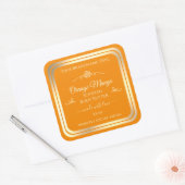 Noble Orange Étiquette de produit Gold Frame Rose (Enveloppe)