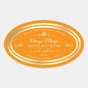 Noble Orange Étiquette de produit Gold Frame Rose
