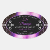 Noble Paars Black Product Labels Sparkle Diamonds (Voorkant)