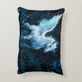 Noble Pegasus in een Midnight Glade Accent Kussen (Achterkant (Verticaal))