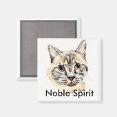 Noble Spirit kat magneet (Voorkant / Achterkant)