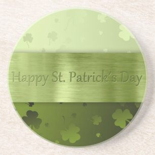 Noble St. Patrick's Day Shamrock Sandstone Onderze Zandsteen Onderzetter