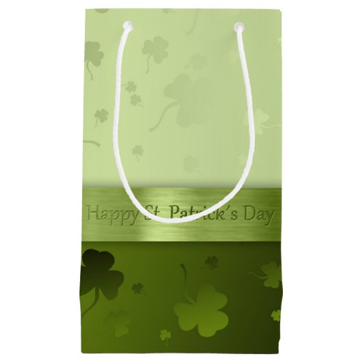 Noble St. Patrick's Day Shamrocks Small Gift Bag Klein Cadeauzakje (Voorkant)