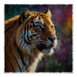 Noble Tiger schilderachtig portret Perfect Poster
