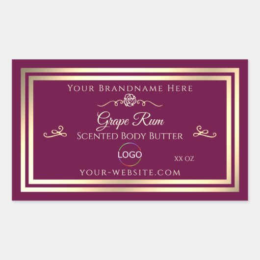 Noble Vin Rouge Produit Étiquette Gold Frame avec  (Devant)