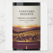 "Noble Vine Design: Captivating Labels for Premium Wijn Etiket (Enkel label)
