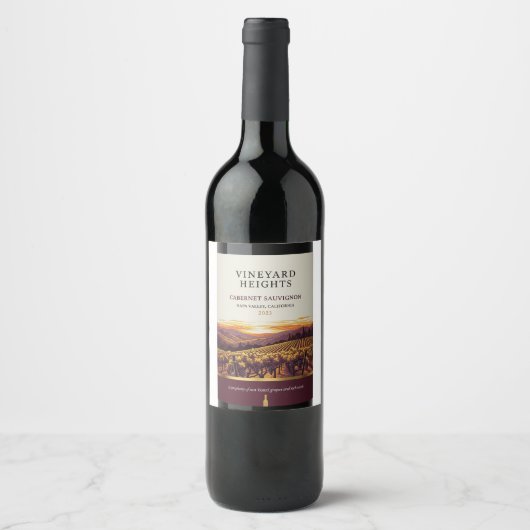 "Noble Vine Design: Captivating Labels for Premium Wijn Etiket (Voorkant)