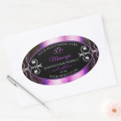 Noble violet noir Étiquettes de produits étincelan (Enveloppe)