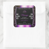 Noble violet noir Étiquettes de produits étincelan (Sac)