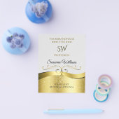 Noble Wavy Gold Decor op lichtgrijze monogram flye Flyer (Enkel)