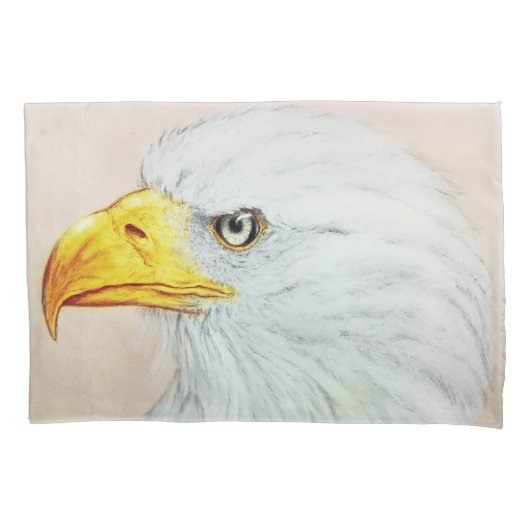 Noble White Eagle, Realistic Bird Sketch Kussensloop (Voorkant)