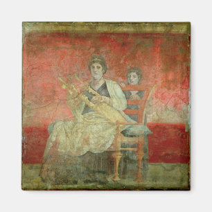 Noblewoman die een Cithera speelt Magneet