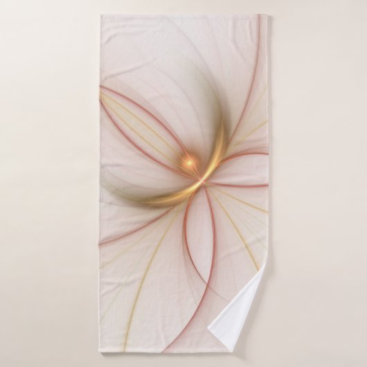Nobly Copper and Gold Abstract Modern Fractal Art Badhanddoek (Badhanddoek)