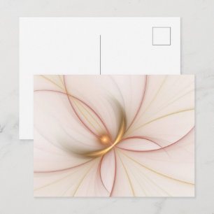 Nobly Copper and Gold Abstract Modern Fractal Art Briefkaart