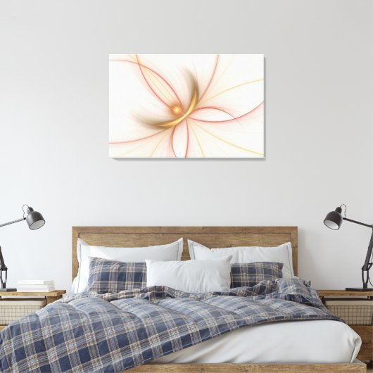 Nobly Copper and Gold Abstract Modern Fractal Art Canvas Afdruk (Insitu (Slaapkamer))