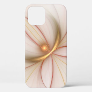 Nobly Copper and Gold Abstract Modern Fractal Art iPhone 12 Pro Hoesje
