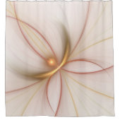Nobly Copper and Gold Abstract Modern Fractal Art Douchegordijn (Voorkant)