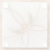 Nobly Copper And Gold Abstract Modern Fractal Art Glazen Onderzetter (Achterkant)