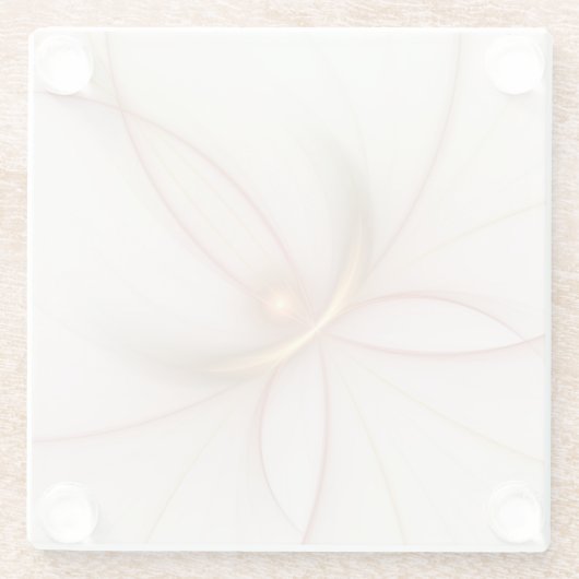 Nobly Copper And Gold Abstract Modern Fractal Art Glazen Onderzetter (Achterkant)