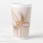 Nobly Copper and Gold Abstract Modern Fractal Art Latte Mok (Voorkant)