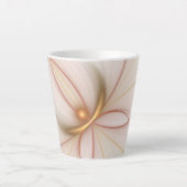 Nobly Copper and Gold Abstract Modern Fractal Art Latte Mok (Voorkant)