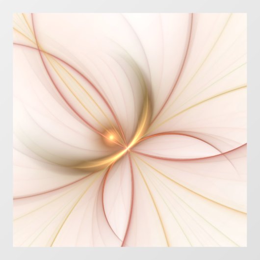 Nobly Copper and Gold Abstract Modern Fractal Art Raamsticker (Vel)