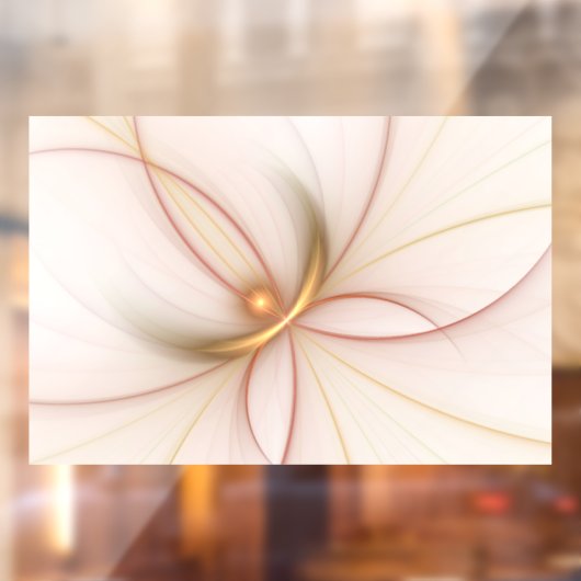 Nobly Copper and Gold Abstract Modern Fractal Art Raamsticker (Vel 2)