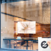 Nobly Copper and Gold Abstract Modern Fractal Art Raamsticker (Cafe Raam)