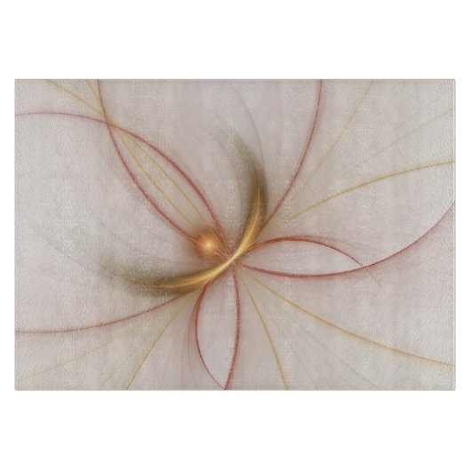 Nobly Copper and Gold Abstract Modern Fractal Art Snijplank (Voorkant)