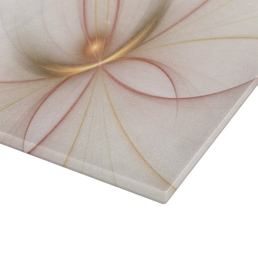 Nobly Copper and Gold Abstract Modern Fractal Art Snijplank (Hoek)