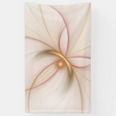 Nobly Copper and Gold Abstract Modern Fractal Art Spandoek (Verticaal)