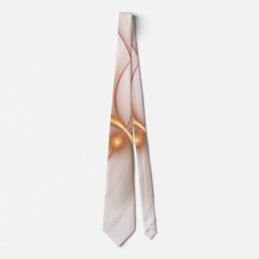 Nobly Copper and Gold Abstract Modern Fractal Art Stropdas (Voorkant)