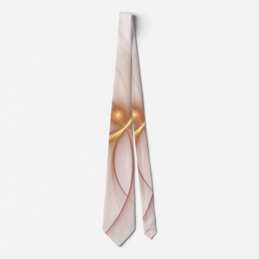 Nobly Copper and Gold Abstract Modern Fractal Art Stropdas (Voorkant)