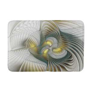 Nobly Golden Blauwgroen Abstracte Fantasy Fractal Badmat