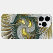 Nobly Golden Blauwgroen Abstracte Fantasy Fractal  Case-Mate iPhone Case (Achterkant (horizontaal))