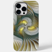 Nobly Golden Blauwgroen Abstracte Fantasy Fractal  Case-Mate iPhone Case (Achterkant)