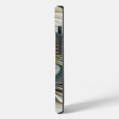 Nobly Golden Blauwgroen Abstracte Fantasy Fractal  Case-Mate iPhone Case (Achterkant / Links)