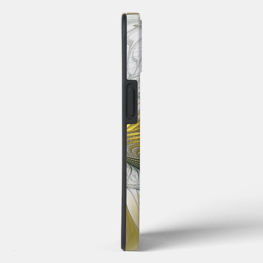 Nobly Golden Blauwgroen Abstracte Fantasy Fractal Case-Mate iPhone Case (Achterkant / Rechts)