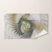 Nobly Golden Blauwgroen Abstracte Fantasy Fractal  Handdoek (Handdoek)
