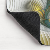 Nobly Golden Blauwgroen Abstracte Fantasy Fractal  Muismat (Hoek)