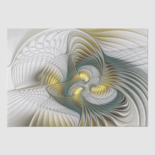 Nobly Golden Blauwgroen Abstracte Fantasy Fractal  Tissuepapier