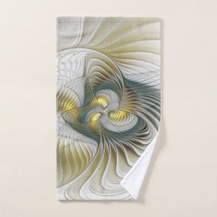 Nobly Golden Turquoise Imaginaire Fractal Art