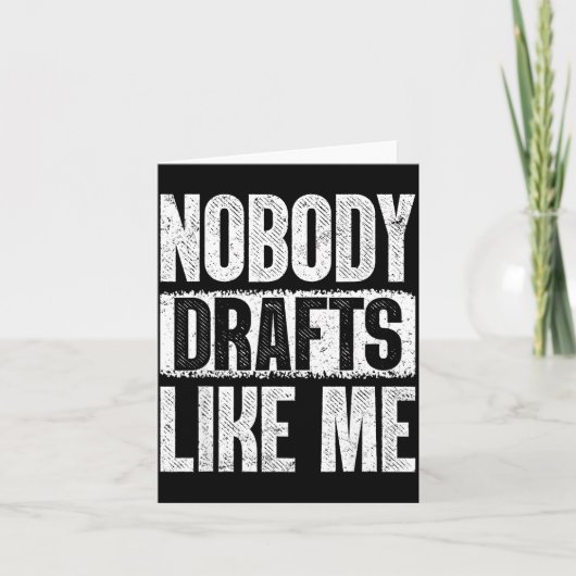 Nobody Drafts Like Me Fantasy Football Draft Day Kaart (Voorkant)