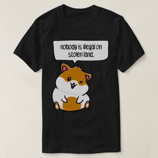 nobody is illegal on stolen land t-shirt (Design voorkant)
